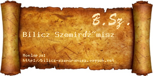 Bilicz Szemirámisz névjegykártya